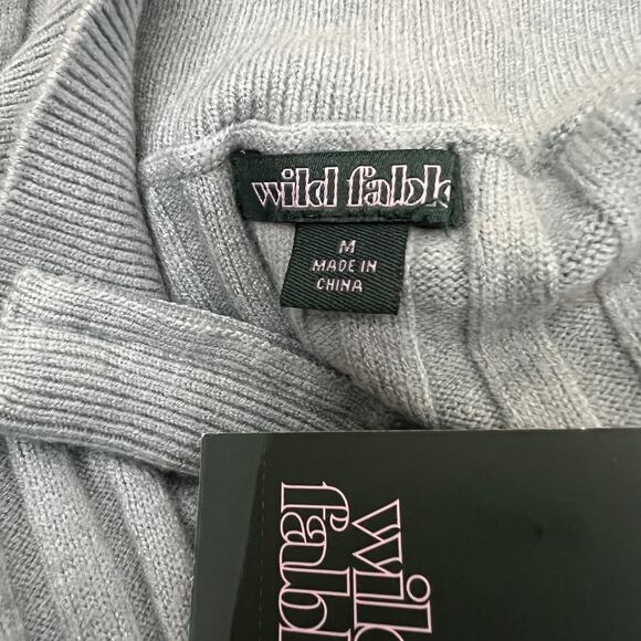 Wild Fable Women's Slate Blue Fitted Zip-Up Cardigan - Size Medium - NWT - Picture 2 of 9